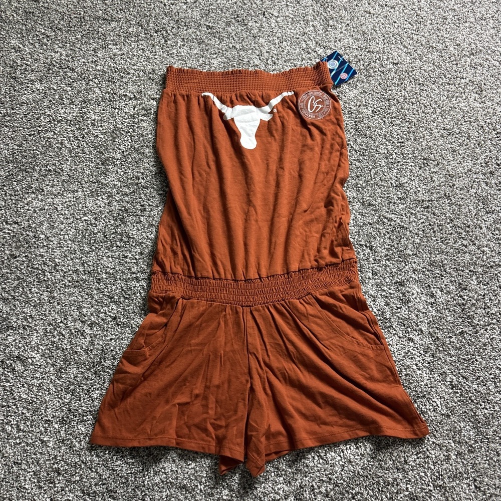 Texas University Longhorns Horns Women Romper Junior Fit Officially Licensed Med
